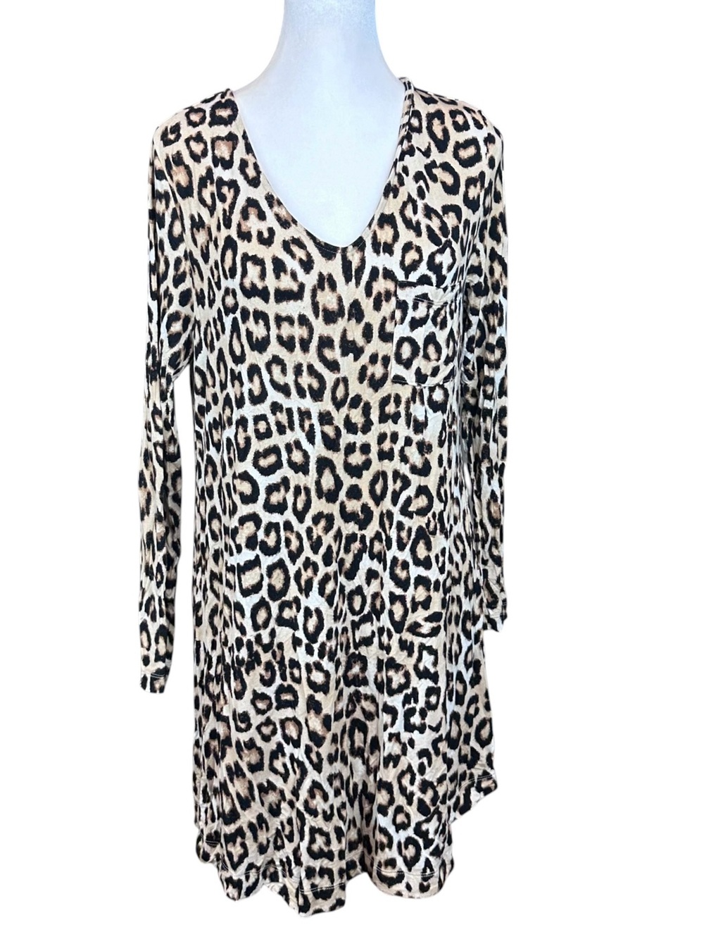 SOMA Chico's Cool Nights Leopard Sleep Shirt Size XS - Picture 3 of 8
